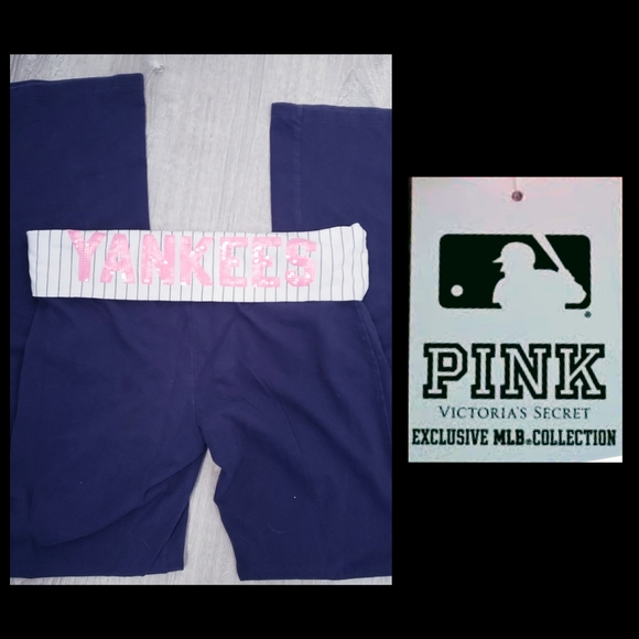 PINK Victoria's Secret Pants - PINK by VS New York Yankees Yogas PINK Victoria's Secret Pants - PINK by VS New York Yankees Yogas